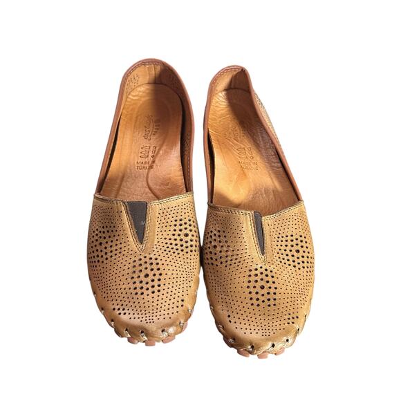 SPRING STEP SLIP-ON LOAFER SHOE in Brown Leather Sz 39 US 8.5 comfort EUC - Picture 6 of 10